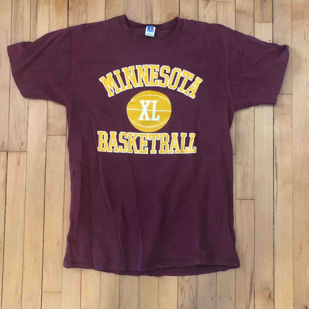 Vintage Minnesota Gophers Basketball T Shirt USA L